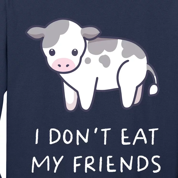 I Dont Eat My Friends Vegetarian Vegan Kawaii Anime Long Sleeve Shirt