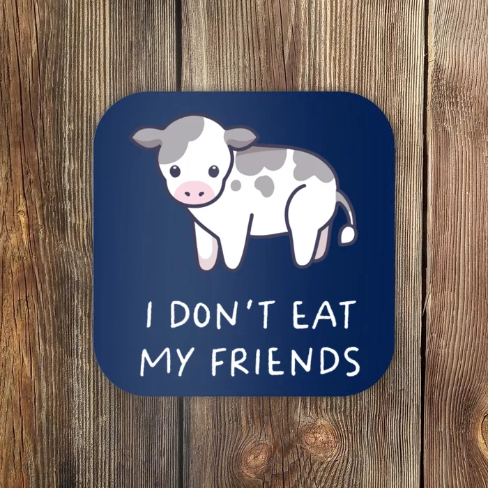 I Dont Eat My Friends Vegetarian Vegan Kawaii Anime Coaster