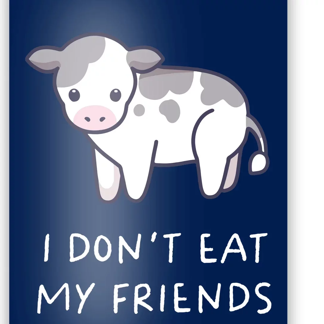 I Dont Eat My Friends Vegetarian Vegan Kawaii Anime Poster