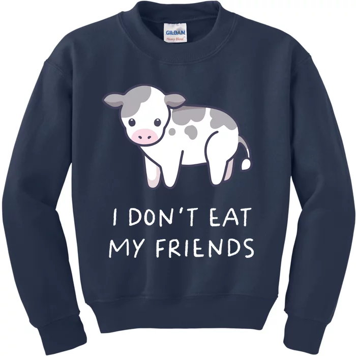 I Dont Eat My Friends Vegetarian Vegan Kawaii Anime Kids Sweatshirt