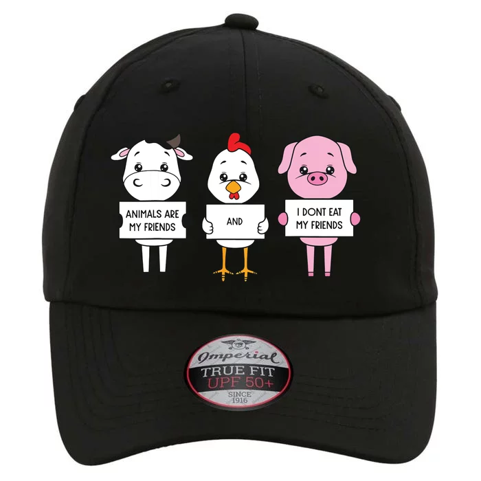 I Dont Eat My Friends Vegetarian World Vegan Day Graphic The Original Performance Cap