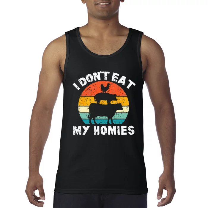 I Dont Eat My Homies Funny Vegetarian Vegan Tank Top