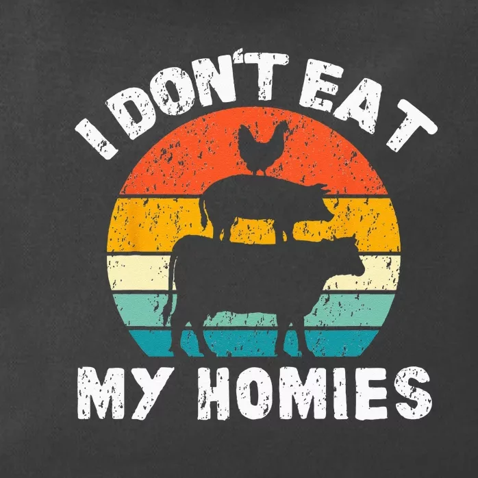 I Dont Eat My Homies Funny Vegetarian Vegan Zip Tote Bag