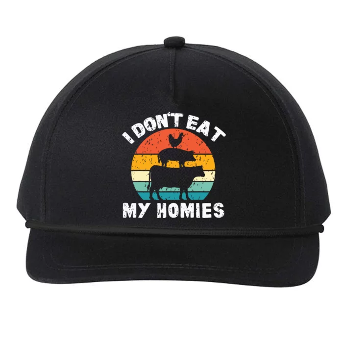 I Dont Eat My Homies Funny Vegetarian Vegan Snapback Five-Panel Rope Hat