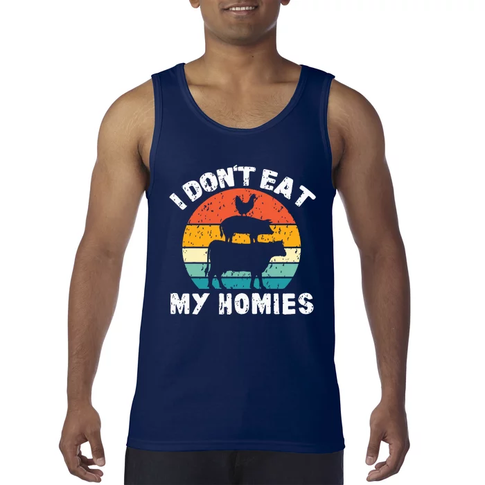 I Dont Eat My Homies Funny Vegetarian Vegan Tank Top