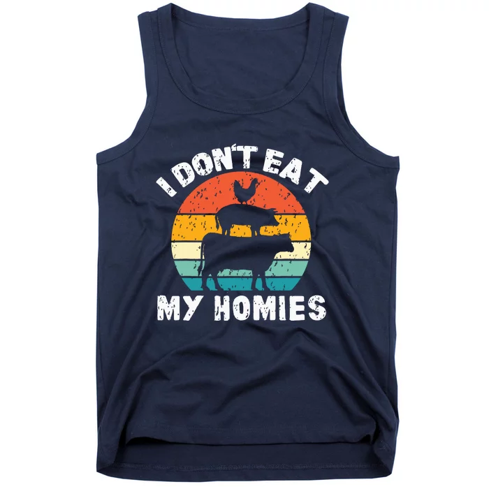 I Dont Eat My Homies Funny Vegetarian Vegan Tank Top