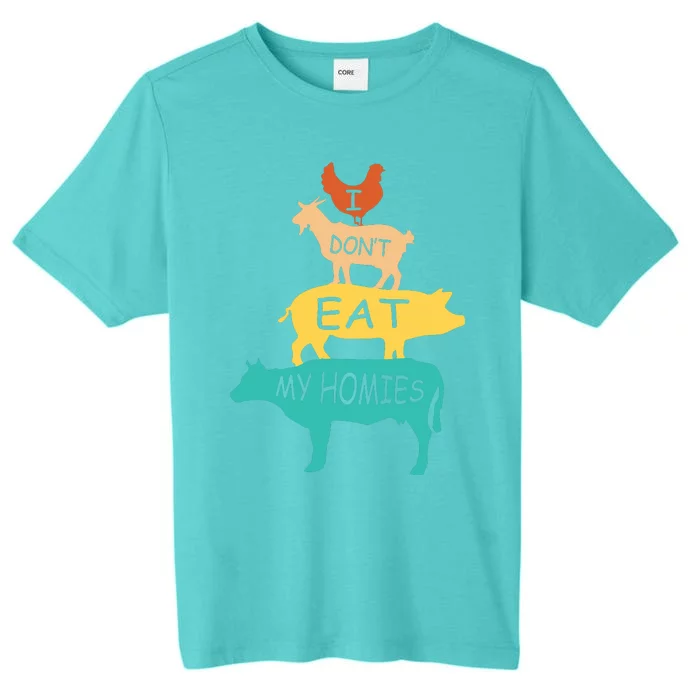 I Dont Eat My Homies Retro Vintage Vegetarian Vegan ChromaSoft Performance T-Shirt