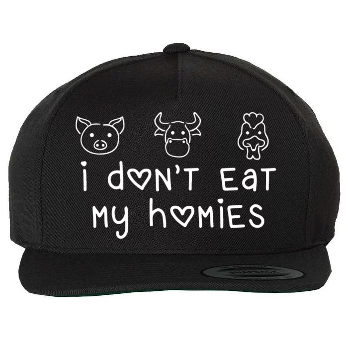 I Dont Eat My Homies Vegan Wool Snapback Cap