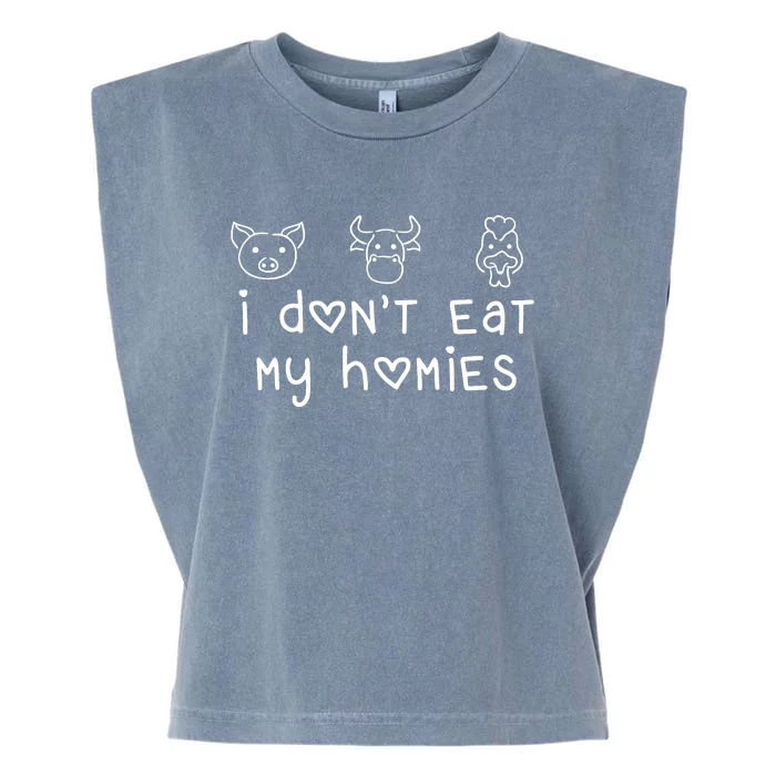 I Dont Eat My Homies Vegan Garment-Dyed Women's Muscle Tee