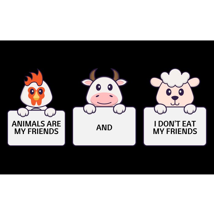 I Dont Eat My Friends Vegetarian World Vegan Day Graphic Bumper Sticker