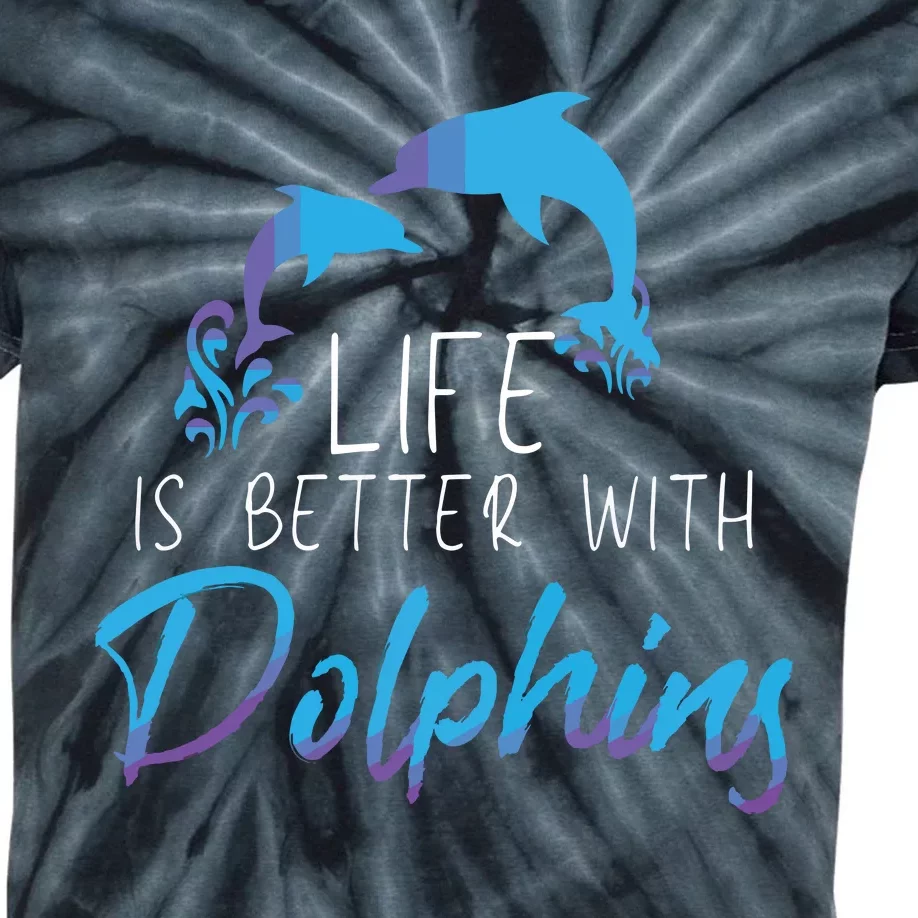 Inspiring Dolphin Enthusiasts Environmentalist Vintage Funny Kids Tie-Dye T-Shirt