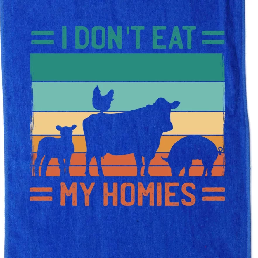 I Dont Eat My Homies Funny Vegan Vegetarian Cool Gift Platinum Collection Golf Towel