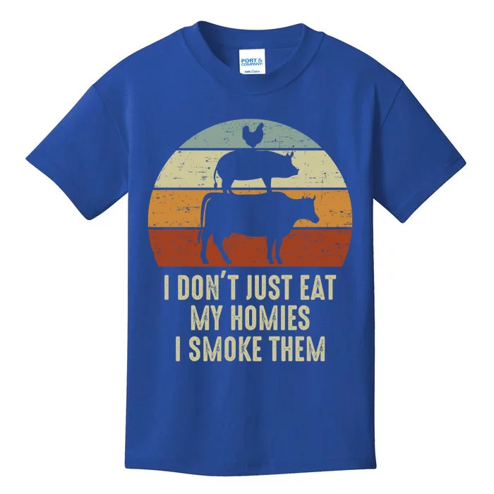 I Dont Eat My Homies I Smoke Them Grill Master Bbq Gift Kids T-Shirt