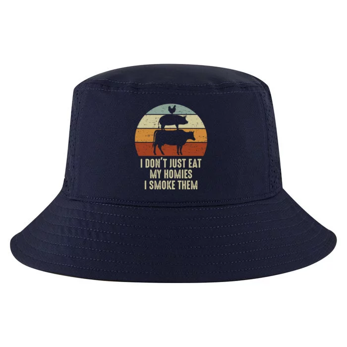 I Dont Eat My Homies I Smoke Them Grill Master Bbq Gift Cool Comfort Performance Bucket Hat