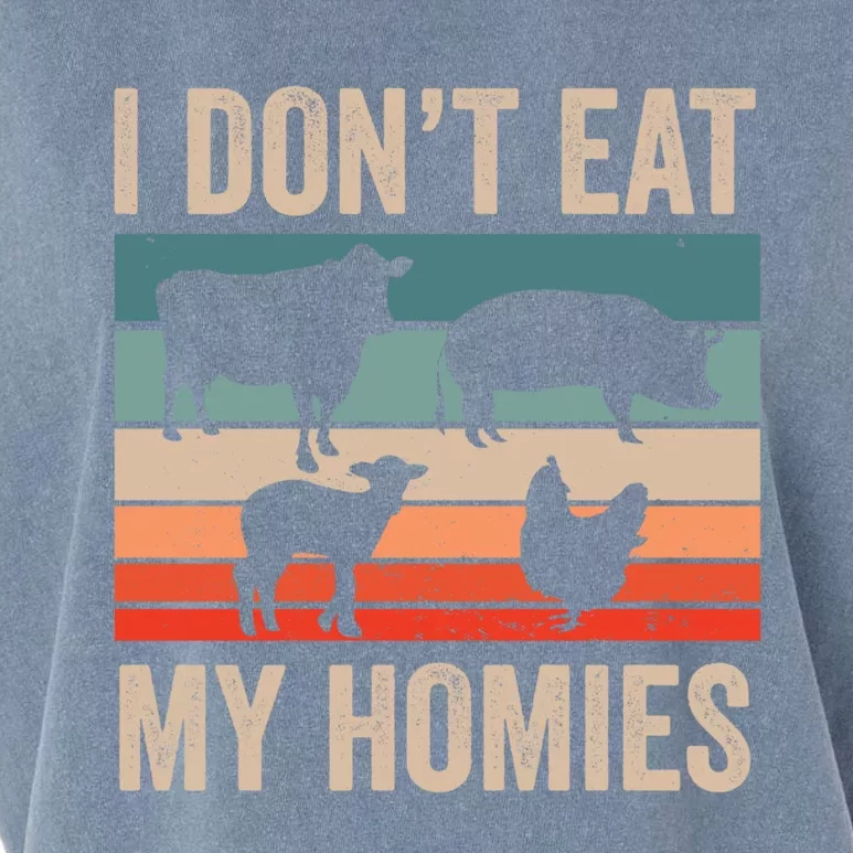 I Dont Eat My Homies Plant Based Diet Funny Vegetarian Gift Garment-Dyed Women's Muscle Tee