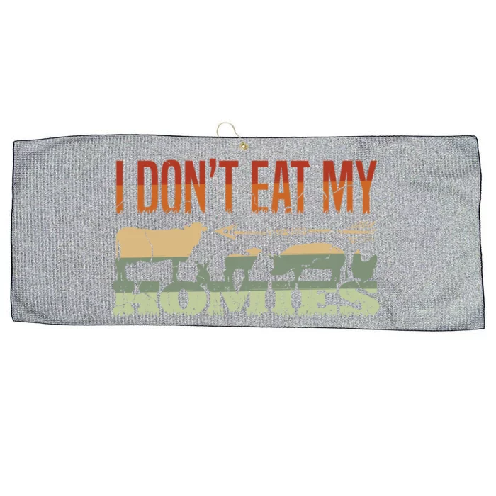 I Dont Eat My Homies Funny Gift Vegans Vegetarian Vegan Cute Gift Large Microfiber Waffle Golf Towel