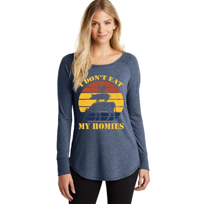 I Dont Eat My Homies Vegan Cool Vegetarian Animal Gift Women's Perfect Tri Tunic Long Sleeve Shirt