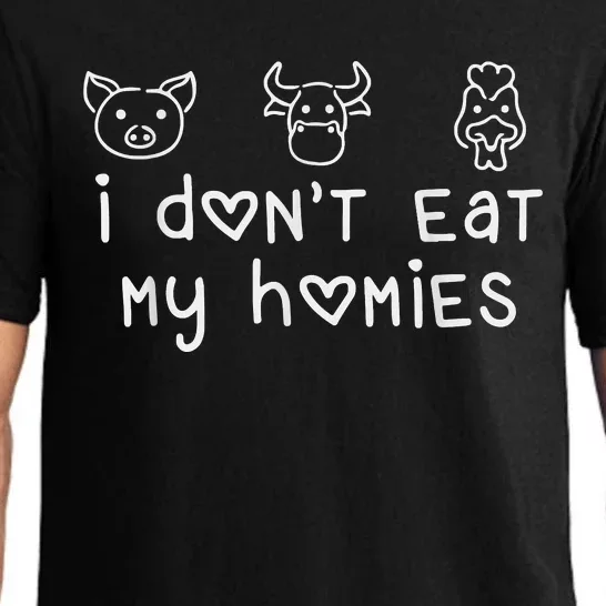 I Don't Eat My Homies Funny Vegetarian Women Men Vegan Pajama Set