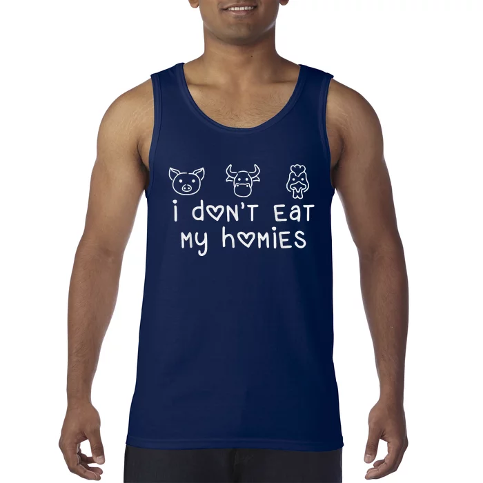 I Don't Eat My Homies Funny Vegetarian Women Men Vegan Tank Top