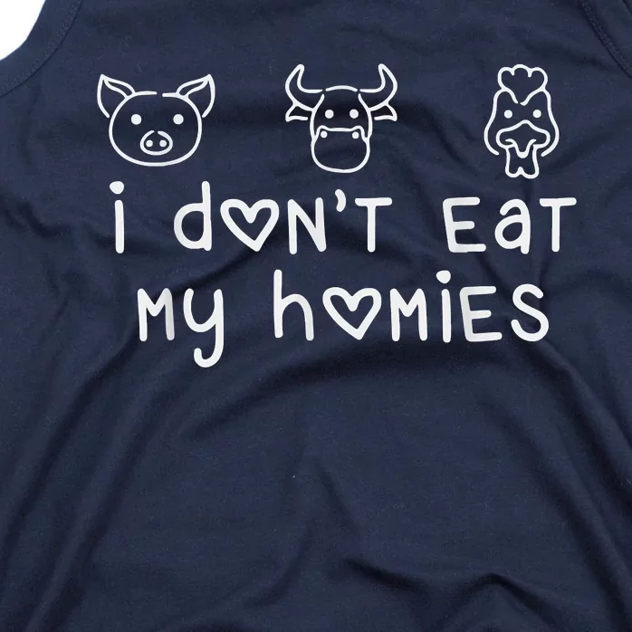 I Don't Eat My Homies Funny Vegetarian Women Men Vegan Tank Top