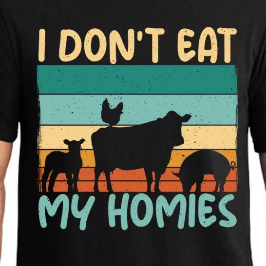 I Dont Eat My Homies Animal Lover Vegetable Lover Gift Pajama Set