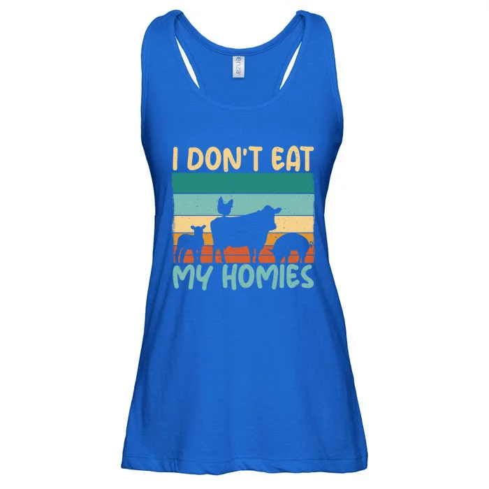 I Dont Eat My Homies Animal Lover Vegetable Lover Gift Ladies Essential Flowy Tank