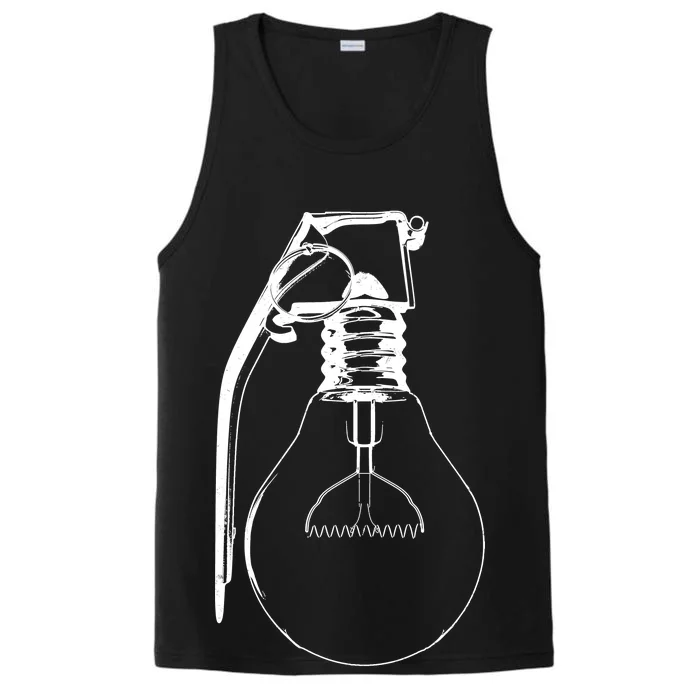 Idea Is A Powerful Weapon Light bulb Grenade Performance Tank