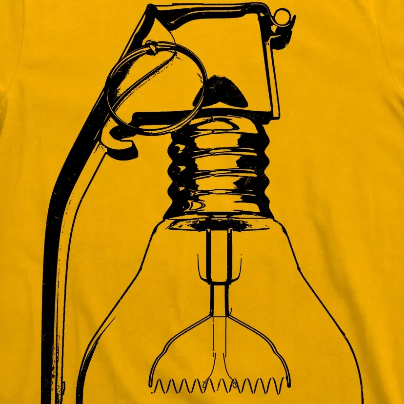 Idea Is A Powerful Weapon Light bulb Grenade T-Shirt