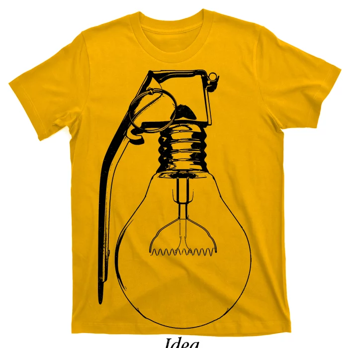 TeeShirtPalace | Idea Is A Powerful Weapon Light bulb Grenade T-Shirt