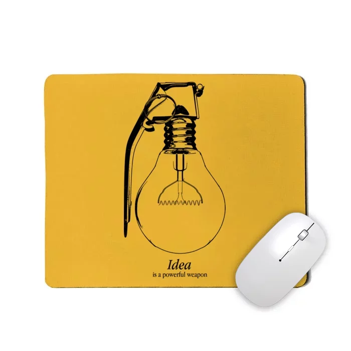 Idea Is A Powerful Weapon Light bulb Grenade Mousepad