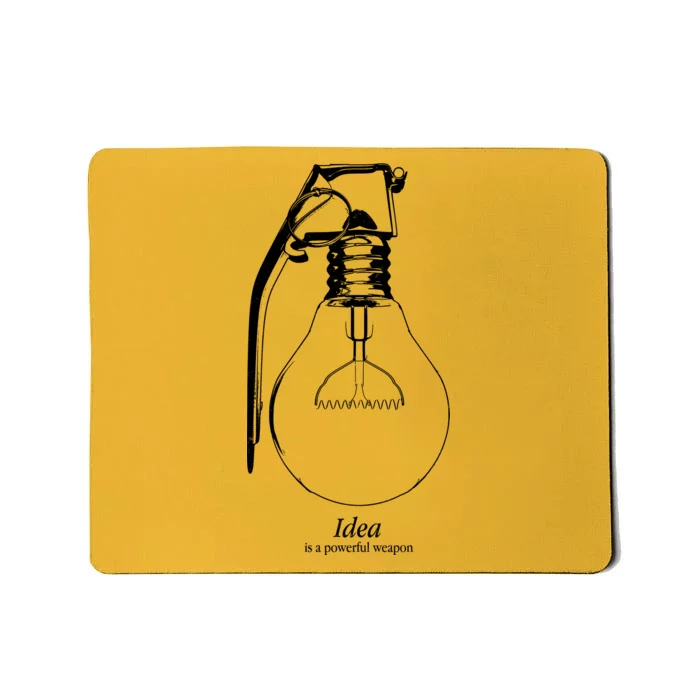 Idea Is A Powerful Weapon Light bulb Grenade Mousepad