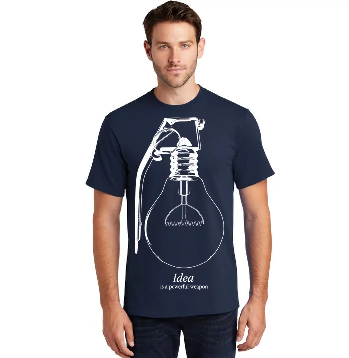 Idea Is A Powerful Weapon Light bulb Grenade Tall T-Shirt