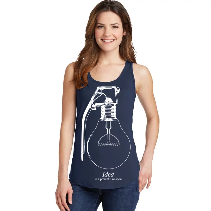 Idea Is A Powerful Weapon Light bulb Grenade Ladies Essential Tank