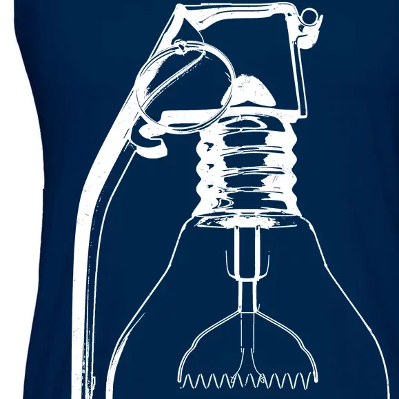 Idea Is A Powerful Weapon Light bulb Grenade Ladies Essential Flowy Tank