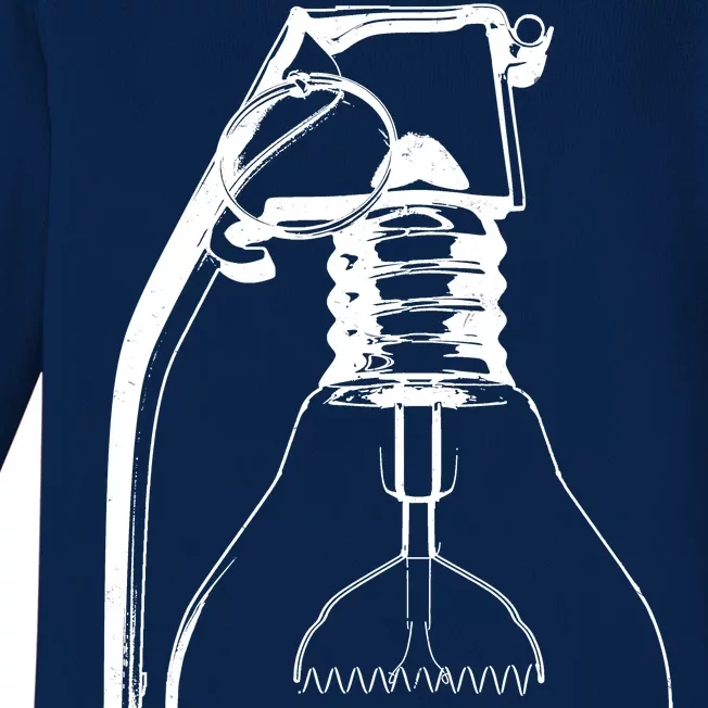 Idea Is A Powerful Weapon Light bulb Grenade Baby Long Sleeve Bodysuit