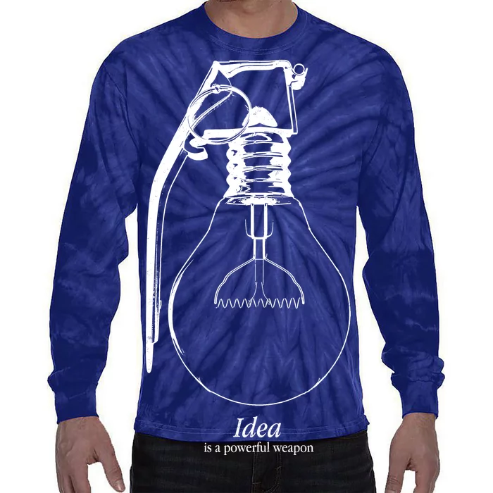 Idea Is A Powerful Weapon Light bulb Grenade Tie-Dye Long Sleeve Shirt