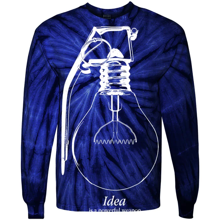 Idea Is A Powerful Weapon Light bulb Grenade Tie-Dye Long Sleeve Shirt