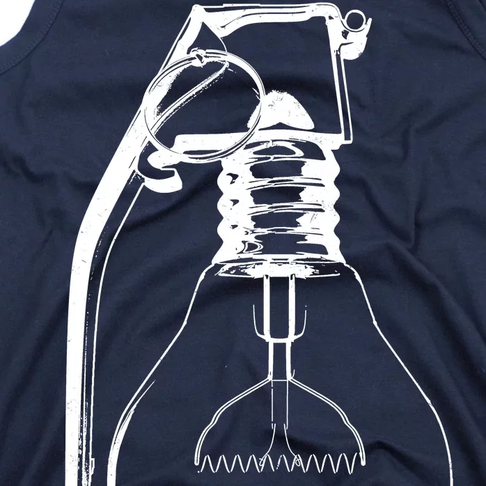 Idea Is A Powerful Weapon Light bulb Grenade Tank Top