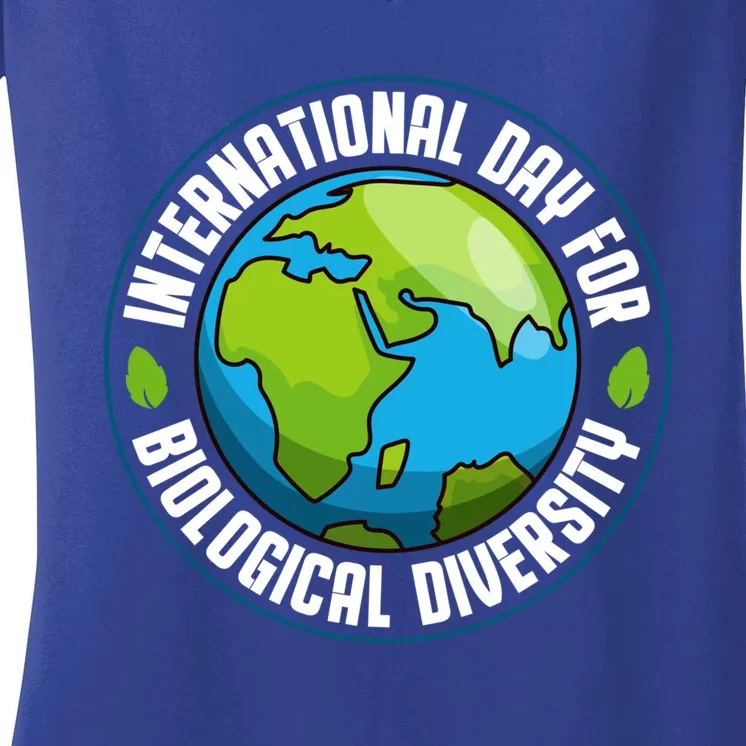 International Day For Biological Diversity Biodiversity Week Funny Gift Women's V-Neck T-Shirt