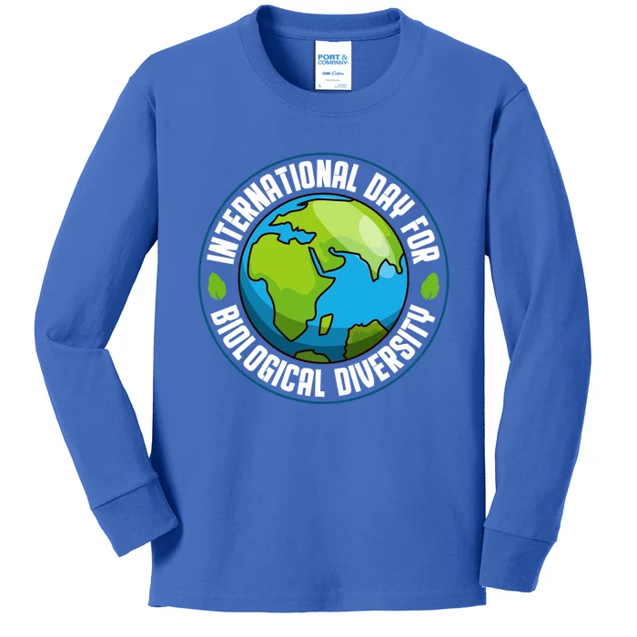 International Day For Biological Diversity Biodiversity Week Funny Gift Kids Long Sleeve Shirt