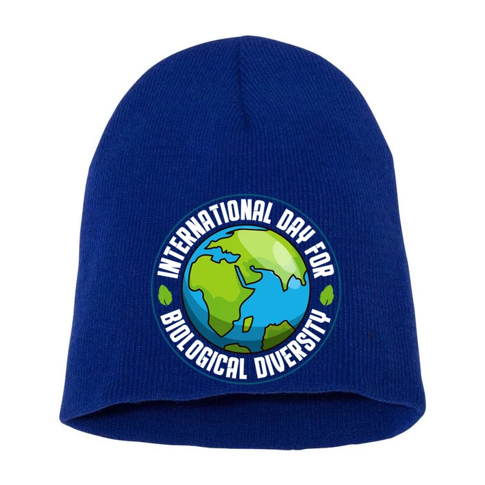 International Day For Biological Diversity Biodiversity Week Funny Gift Short Acrylic Beanie