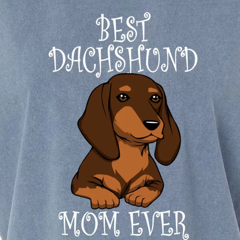 Ironic Dog Funny Dachshund Illustration Funny Gift Garment-Dyed Women's Muscle Tee