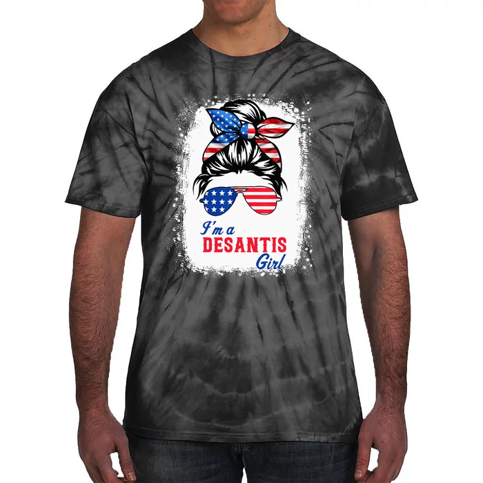 I'm Desantis Florida Governor 2024 US American Flag Tie-Dye T-Shirt