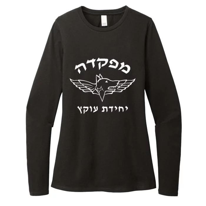 Israel Defense Forces Dog K9 Oketz Unit Hebrew Womens CVC Long Sleeve Shirt