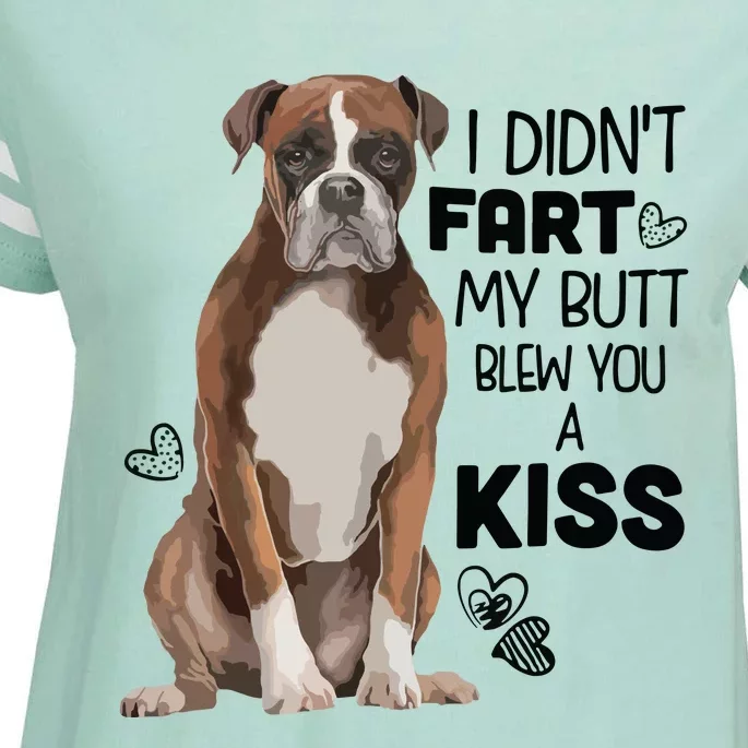 I Didnt Fart My Butt Blew You A Kiss Boxer Dog Enza Ladies Jersey Football T-Shirt