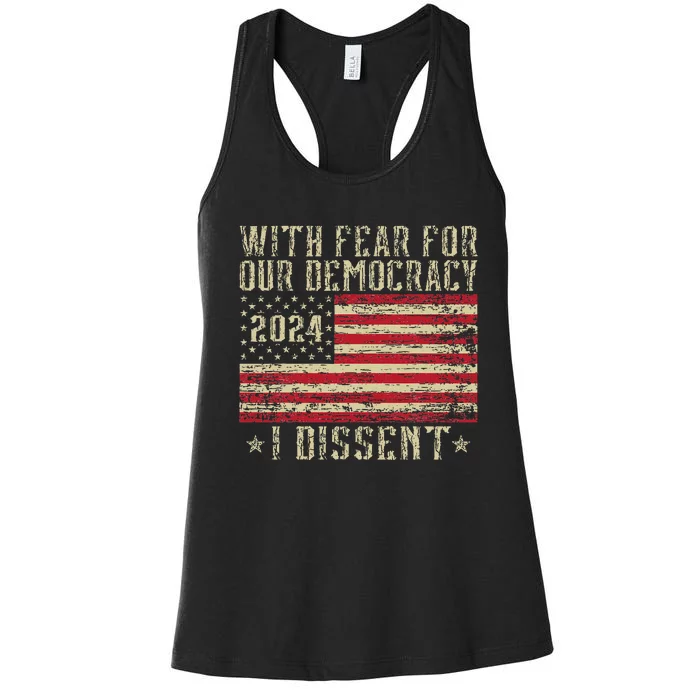 I Dissent Funny Immunity Quote Humor Women's Racerback Tank