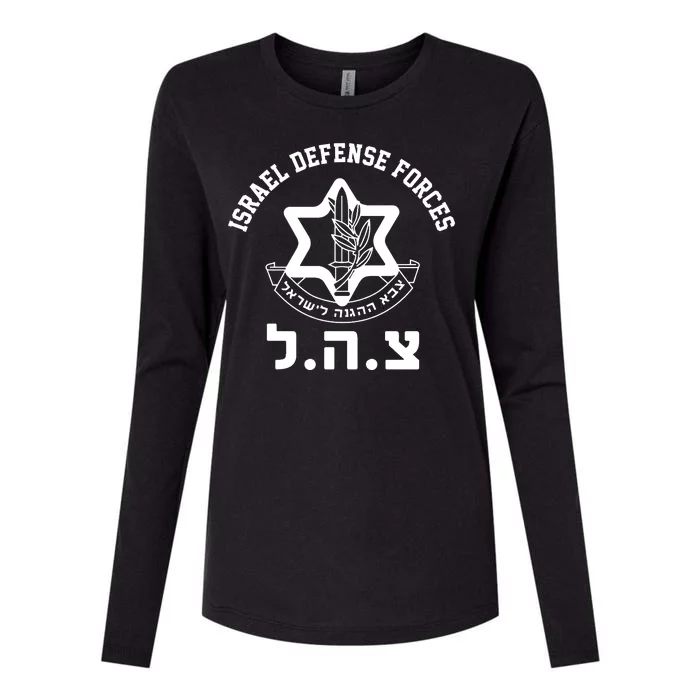 Israel Defense Forces Jewish Star Womens Cotton Relaxed Long Sleeve T-Shirt