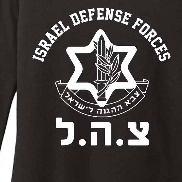 Israel Defense Forces Jewish Star Womens CVC Long Sleeve Shirt