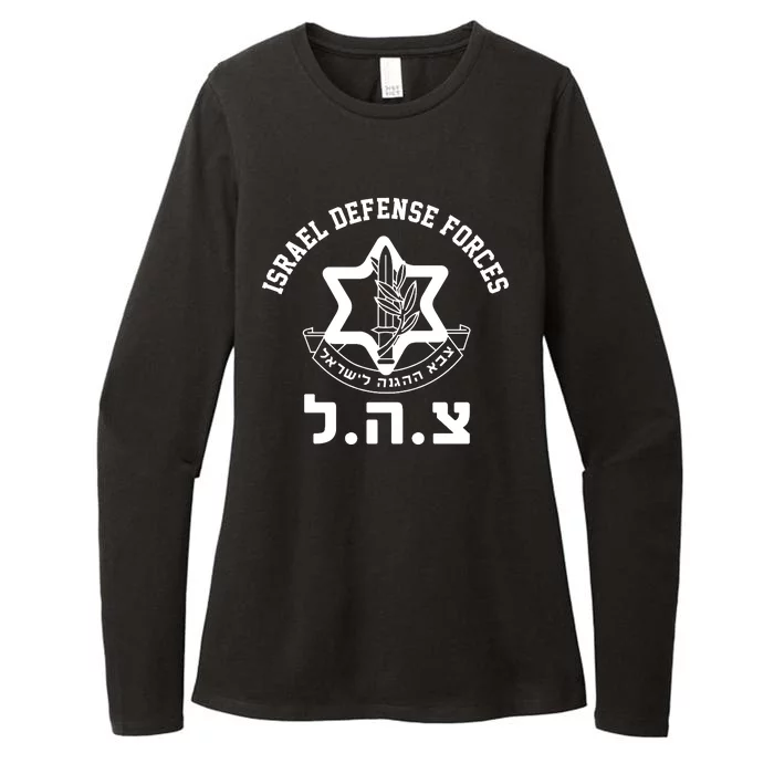 Israel Defense Forces Jewish Star Womens CVC Long Sleeve Shirt