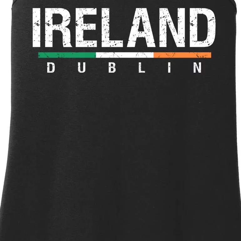 Ireland Dublin Flag Ladies Essential Tank